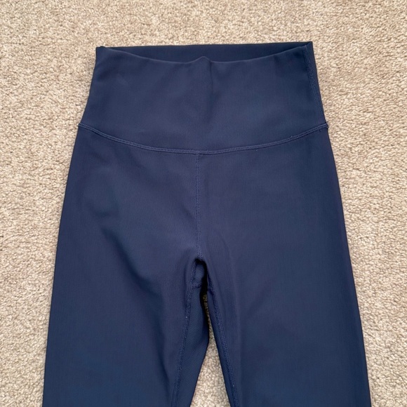 Wilo Anthropologie High Waisted Navy Blue Athleisure Athletic Leggings Small - Picture 2 of 7